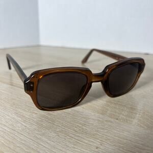 Vintage USS 4 1/2 - 5 3/4 USS 48-22 Eyeglasses Full Rim Frames ONLY Brown